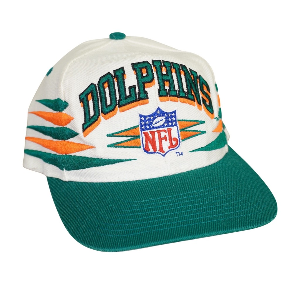Vintage Miami Dolphins Logo 7 Athletic Diamond Cut Snapback NFL Pro Line Hat 90s